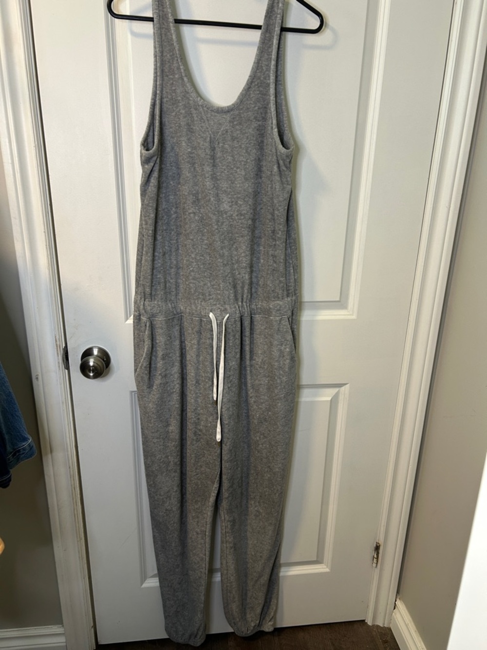 130. Honeydew Intimates Light Gray Knit Sleeveless Romper